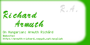 richard armuth business card